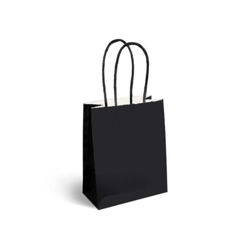 Picture of PARTY BAGS BLACK 12X15CM - 12 PACK